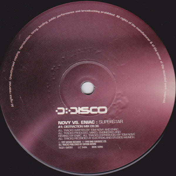 Novy Vs. Eniac - Superstar (12")