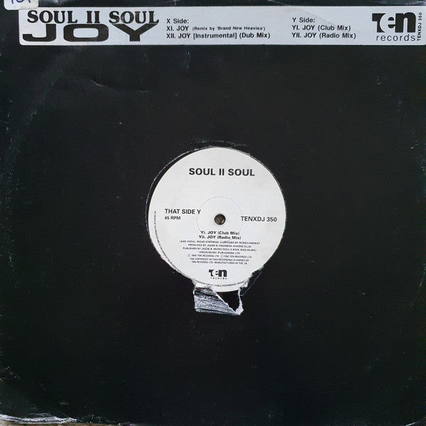 Soul II Soul - Joy (12", Promo)