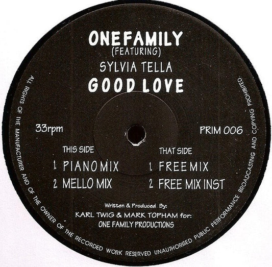 One Family (3) Featuring Sylvia Tella - Good Love (12")