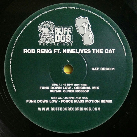 Rob Reng Ft. NineLives The Cat - Funk Down Low (12")
