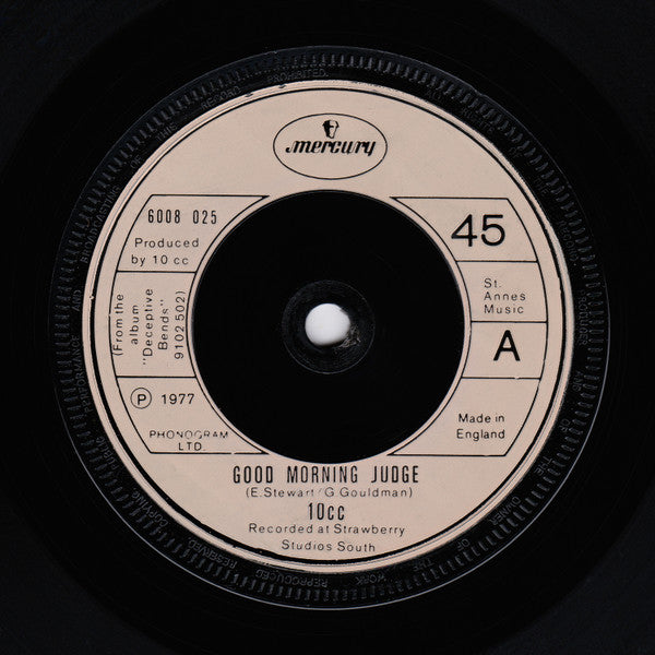 10cc - Good Morning Judge (7", Single, Inj)