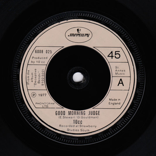 10cc - Good Morning Judge (7", Single, Inj)