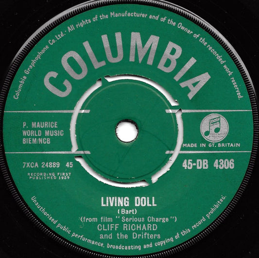 Cliff Richard And The Drifters* - Living Doll (7", Single, 4-P)