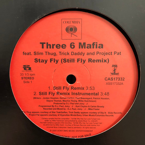 Three 6 Mafia - Stay Fly (Still Fly Remix) (12")