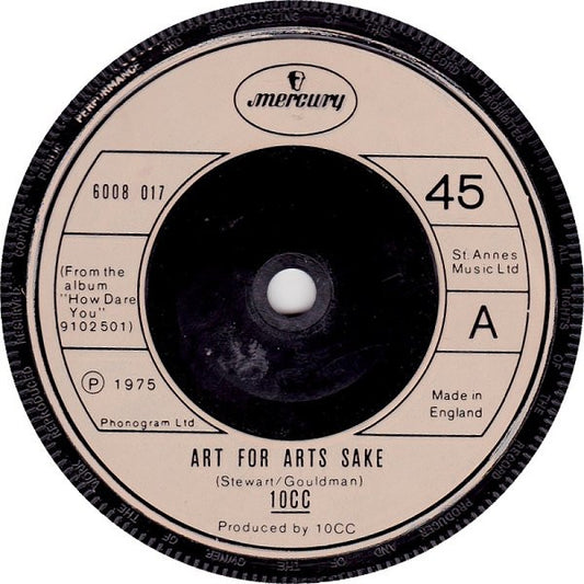 10CC - Art For Arts Sake (7", Single)