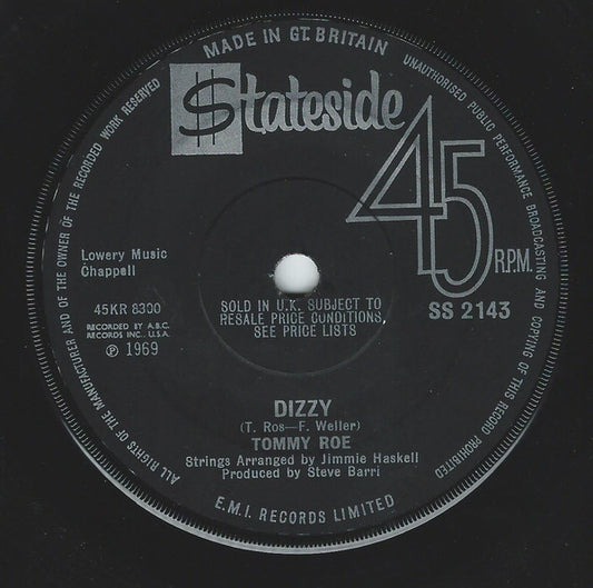Tommy Roe - Dizzy (7", Single)