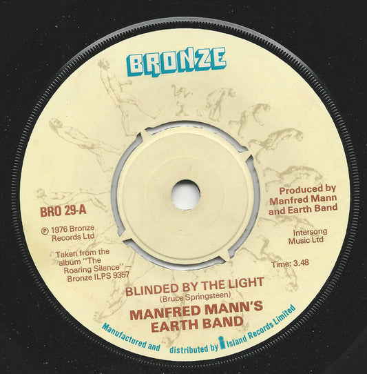Manfred Mann's Earth Band - Blinded By The Light (7", Single, Kno)