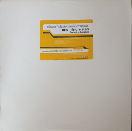 Missy "Misdemeanor" Elliott* Featuring Ludacris - One Minute Man (12", Promo)
