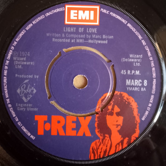 T•Rex* - Light Of Love (7", Single)