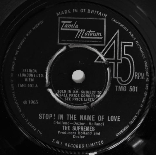 The Supremes - Stop! In The Name Of Love (7", Single)