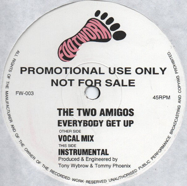 The Two Amigos - Everybody Get Up (12", Promo)