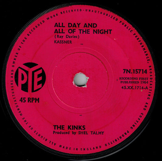 The Kinks - All Day And All Of The Night (7", Single, Sol)