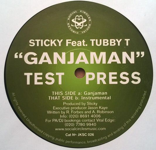 Sticky Feat. Tubby T - Ganjaman (12", TP)