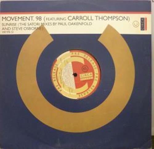 Movement. 98* Featuring Carroll Thompson - Sunrise (12", Promo)