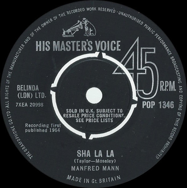 Manfred Mann - Sha La La (7", Single, 4-P)