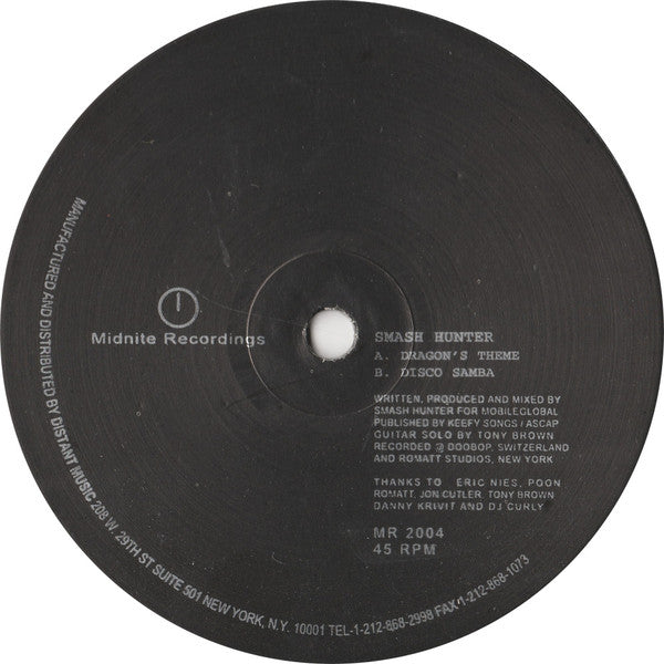 Smash Hunter - Dragon's Theme / Disco Samba (12")