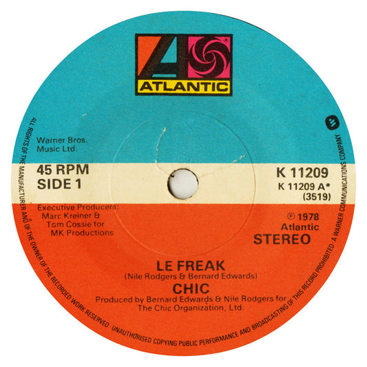 Chic - Le Freak (7", Single)