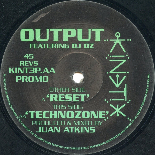Output (3) Featuring DJ Oz - Reset / Technozone (12", Promo)