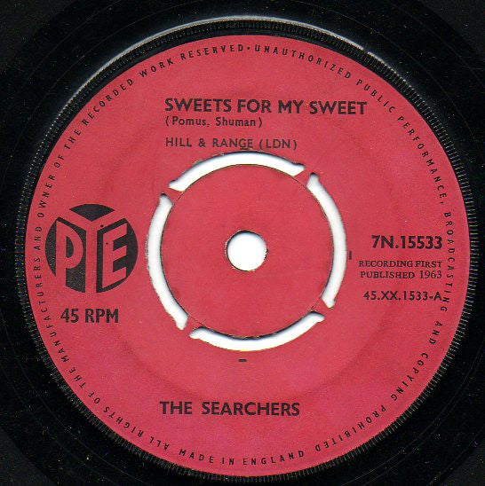 The Searchers - Sweets For My Sweet (7", Single, Pus)