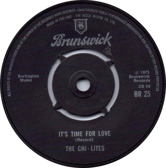 The Chi-Lites - It's Time For Love (7", Single, 4-P)