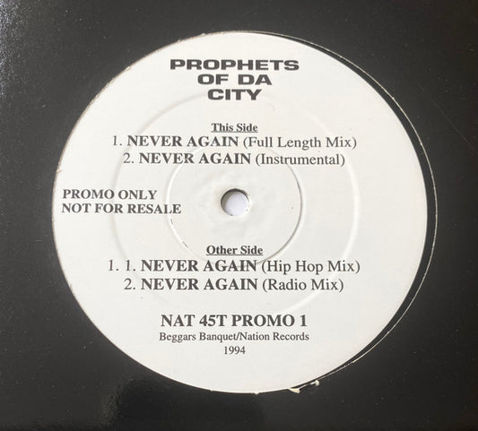 Prophets Of Da City - Never Again (12", Promo)
