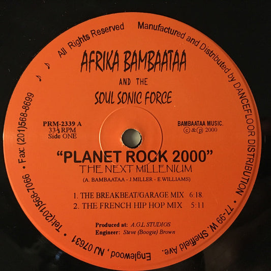 Afrika Bambaataa & Soulsonic Force - Planet Rock 2000 - The Next Millennium (12")