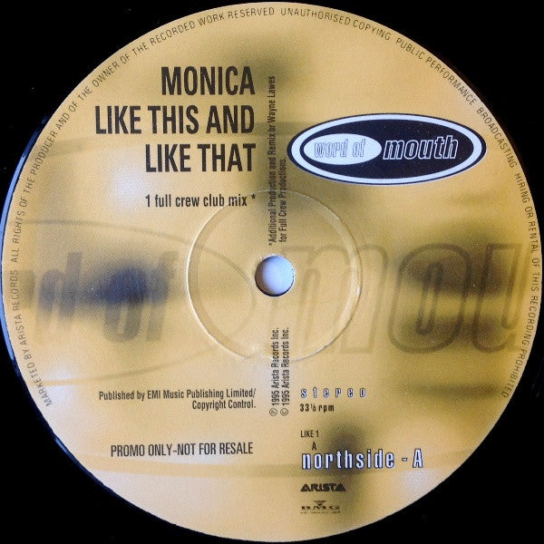 Monica - Like This And Like That (12", Promo)
