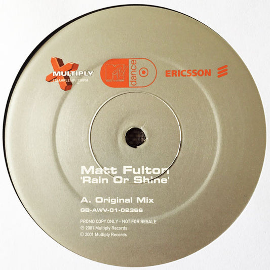 Matt Fulton - Rain Or Shine (12", Promo)