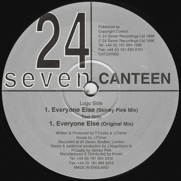 Canteen - Everyone Else (12")