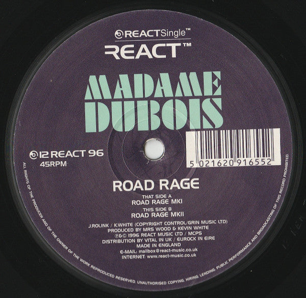 Madame Dubois - Road Rage (12")