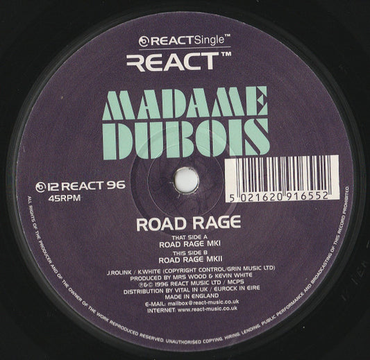 Madame Dubois - Road Rage (12")