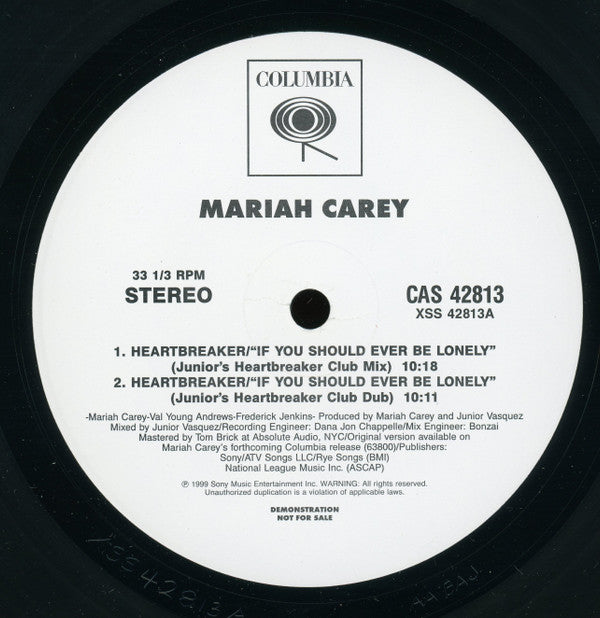 Mariah Carey - Heartbreaker (12", Promo)