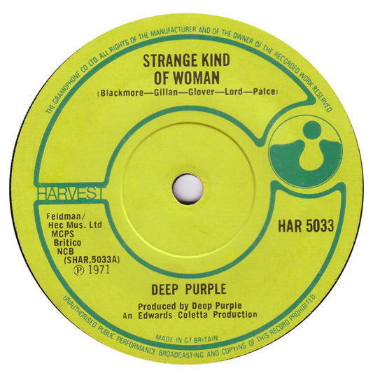 Deep Purple - Strange Kind Of Woman (7", Single, Sol)