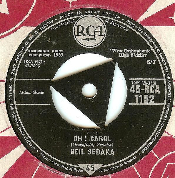 Neil Sedaka - Oh! Carol (7", Single, Thr)