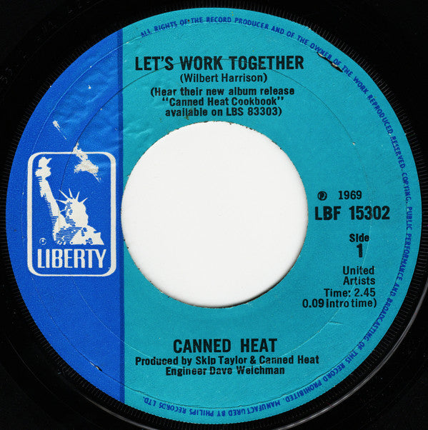 Canned Heat - Let's Work Together (7", Lar)