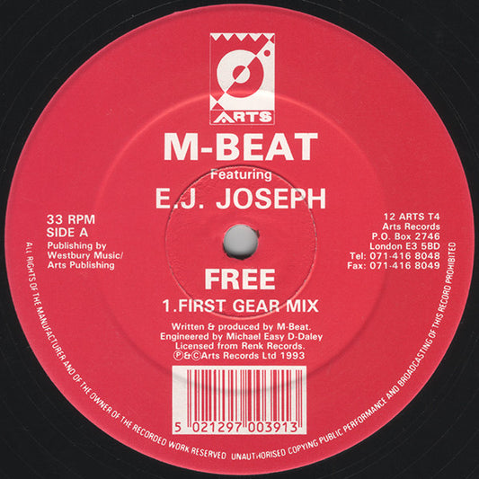 M-Beat Featuring E.J. Joseph - Free (12")