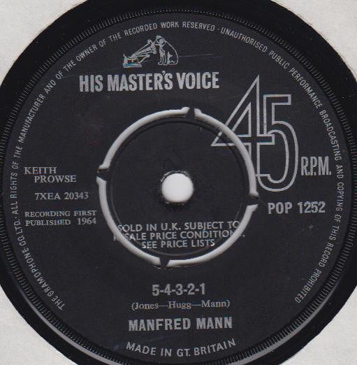 Manfred Mann - 5-4-3-2-1 / Without You (7", Single)