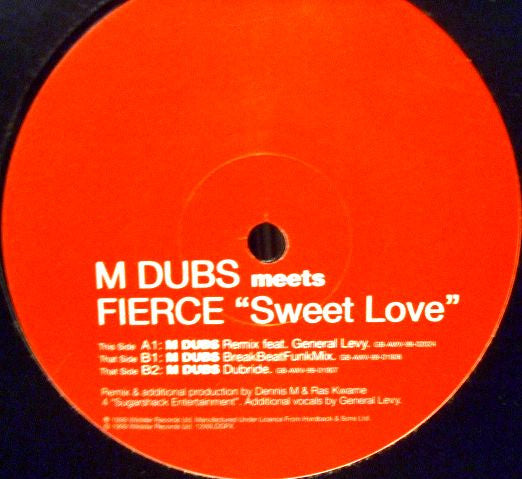 M Dubs Meets Fierce (2) - Sweet Love (12")