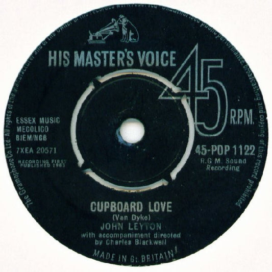 John Leyton - Cupboard Love (7", Single)