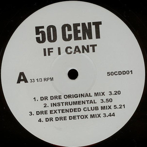 50 Cent - If I Can't / Back Down (12")