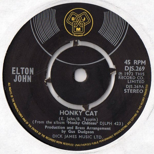 Elton John - Honky Cat (7", Single)