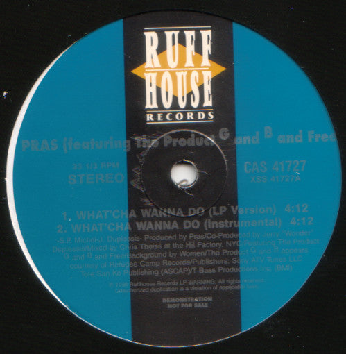 Pras* - What'cha Wanna Do (12", Promo)