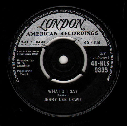Jerry Lee Lewis - What'd I Say (7", Single)