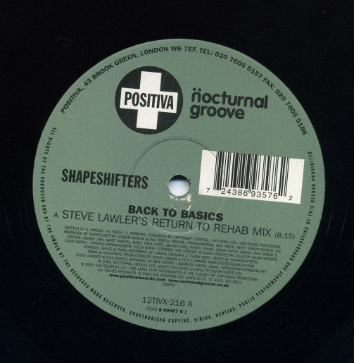 Shapeshifters - Back To Basics (12")