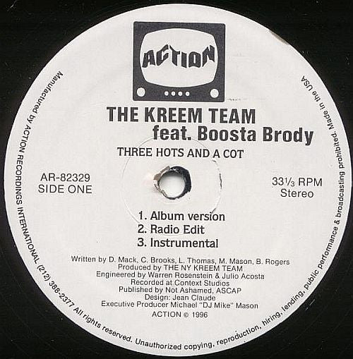 The Kreem Team - Three Hots & A Cot (12")
