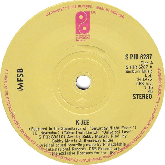 MFSB - K-Jee / My Mood (7")