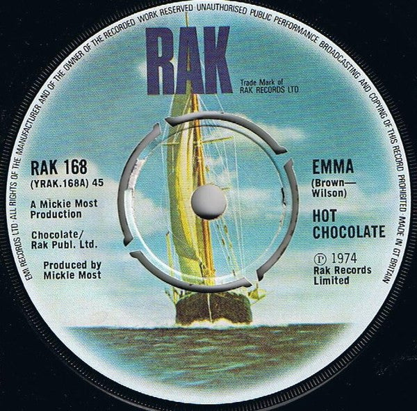 Hot Chocolate - Emma (7", Single, Kno)