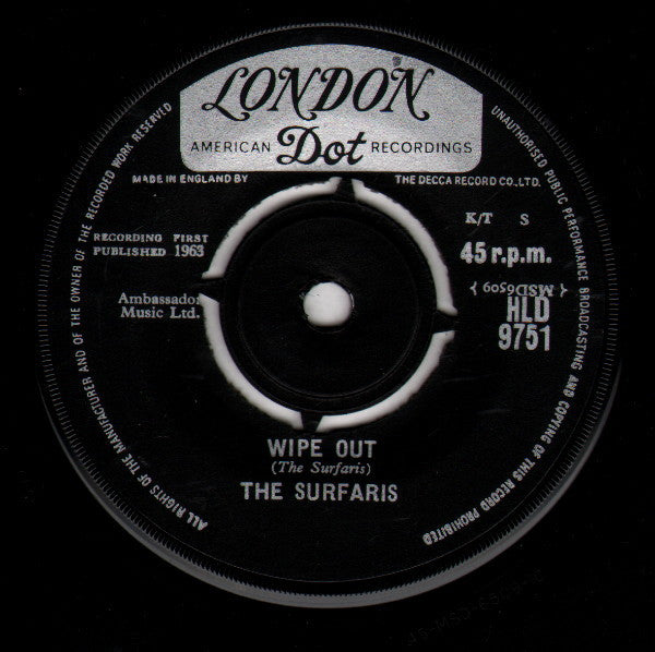 The Surfaris - Wipe Out (7", Single, RP)
