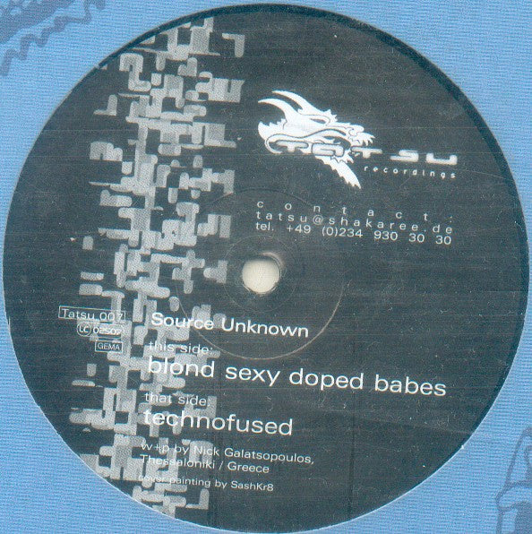 Source Unknown - Technofused / Blond Sexy Doped Babes (12")