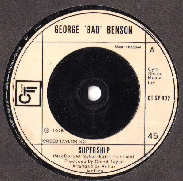 George 'Bad' Benson* - Supership (7", Single)